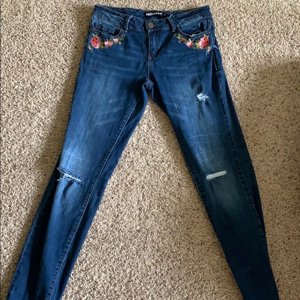 denim blue jeans from macy’s.